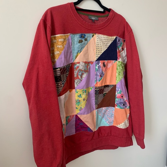 Vintage crew neck with quilt patch - Picture 3 of 3